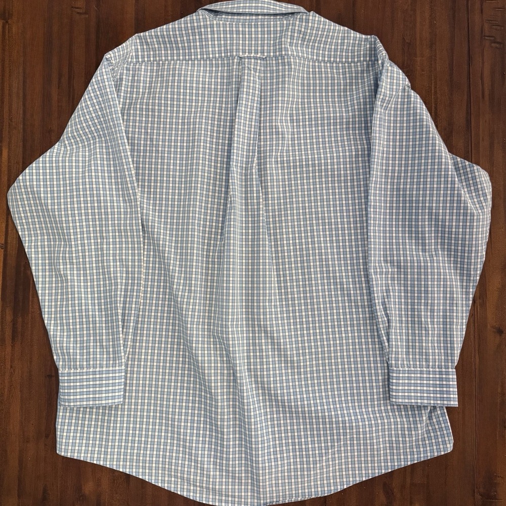 Onward Reserve Classic Fit Button Down Men's Dress Shirt Size XXL Blue Plaid - Picture 3 of 5